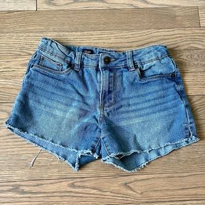 HUDSON Girls Cut Off Denim Shorts. Color: True Blue Size 12.